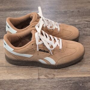 Reebok Suede Tan and White Sneakers Size 7